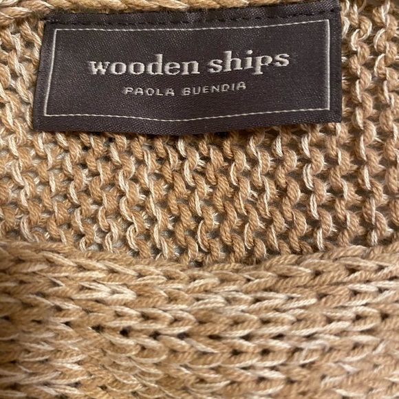 Wooden Ships Cotton Blend Knit Sweater Dolman Sleeves sz S/M Neutral Boho Beach - Picture 12 of 13